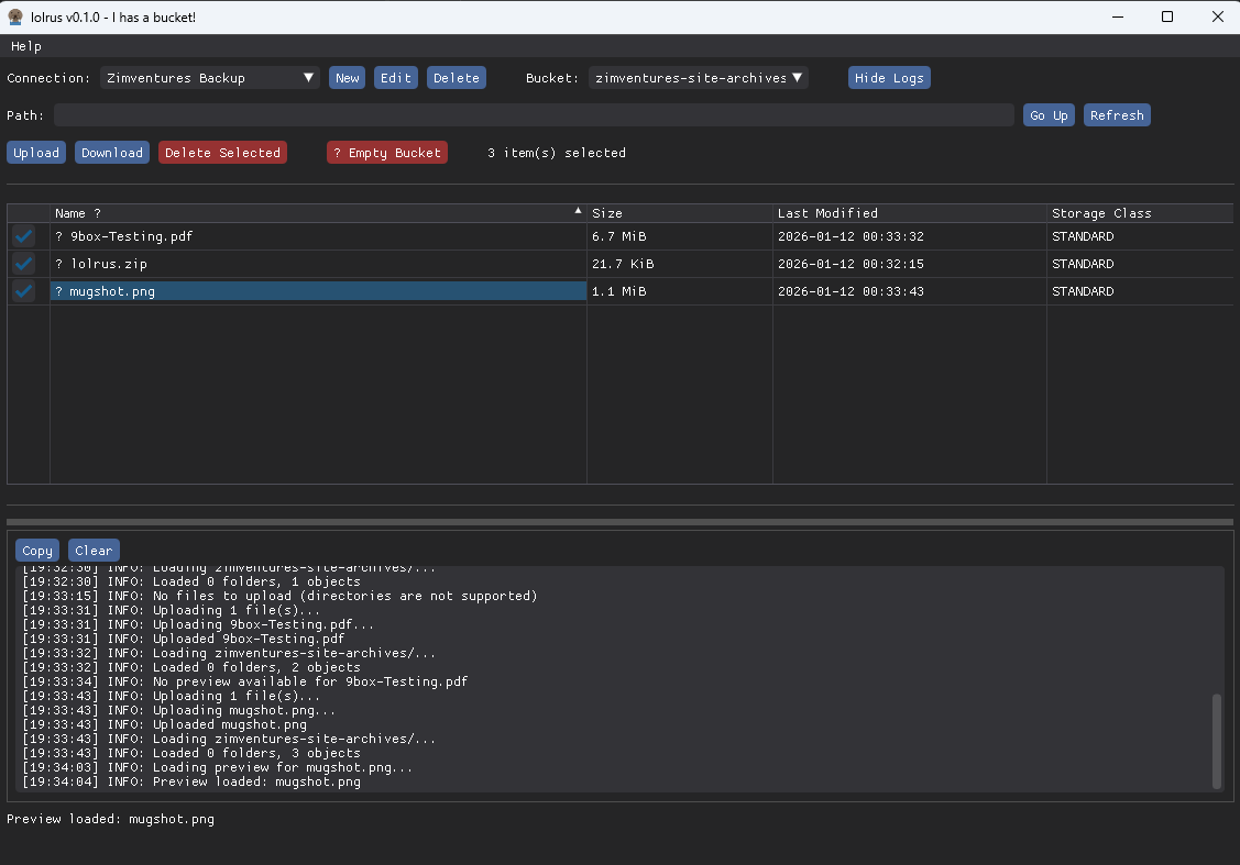lolrus integrated logging