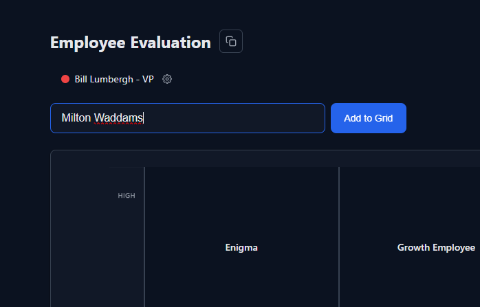 9-Box tool add employee