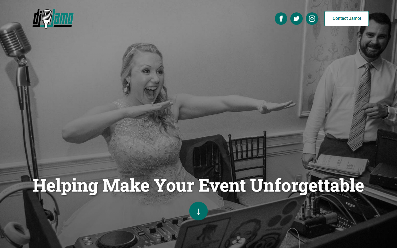 DJ Jamo website screenshot