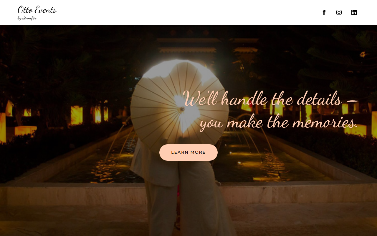 Otto Events website screenshot