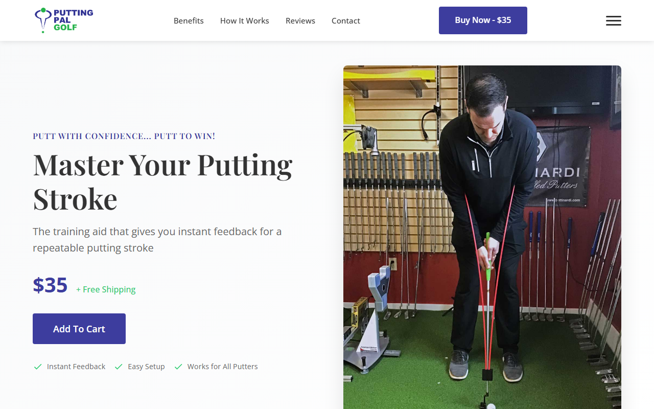 Putting Pal Golf website screenshot